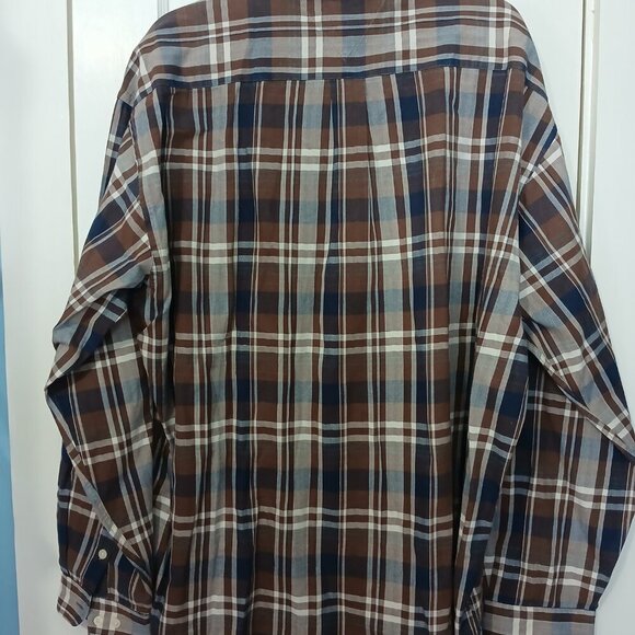 TOMMY HILFIGER LONG SLEEVE BUTTON DOWN PLAID SHIRT, MENS SIZE XXL - Picture 4 of 4